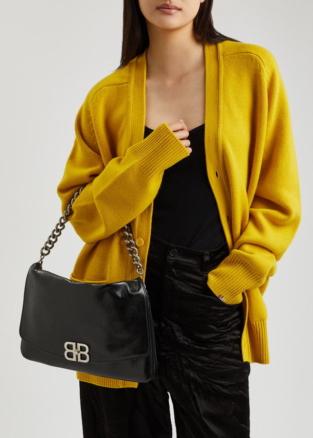 Balenciaga BB Soft Large Flap Leather Shoulder Bag 748488 - Image 4