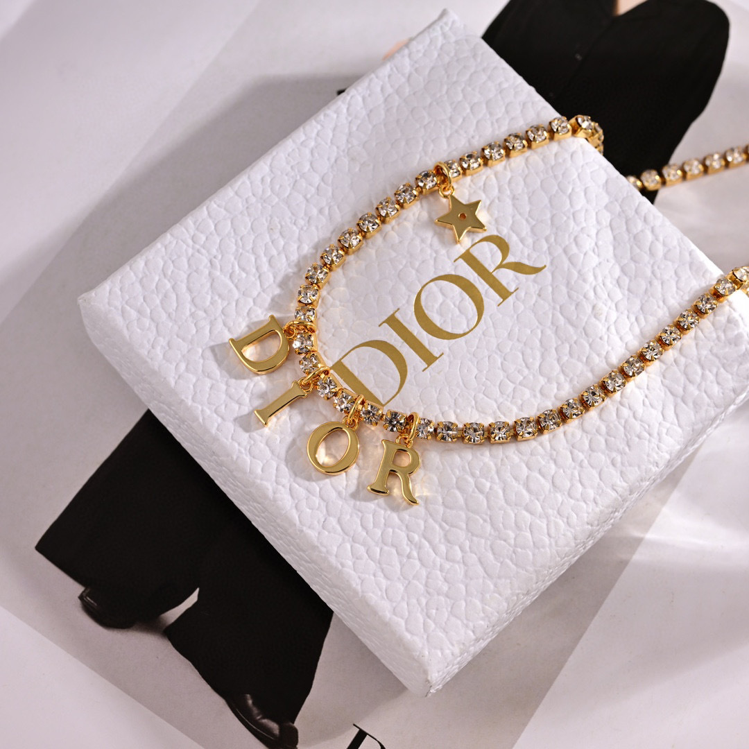 Dior Jewelry Necklace Metal texture counterattack version of the letter tide fan - PONI - Image 2