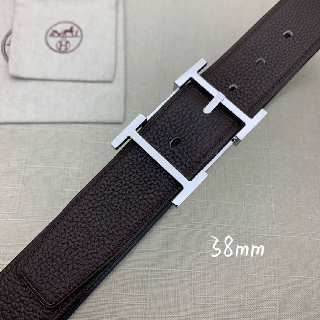Hermes H Belt Buckle Reversible Black For Women, Women Belt #12 - Image 2