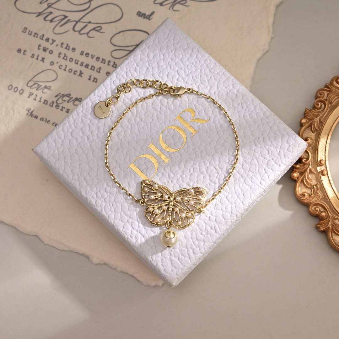 Dior Jewelry Bracelets Butterfly Pearl - PONI