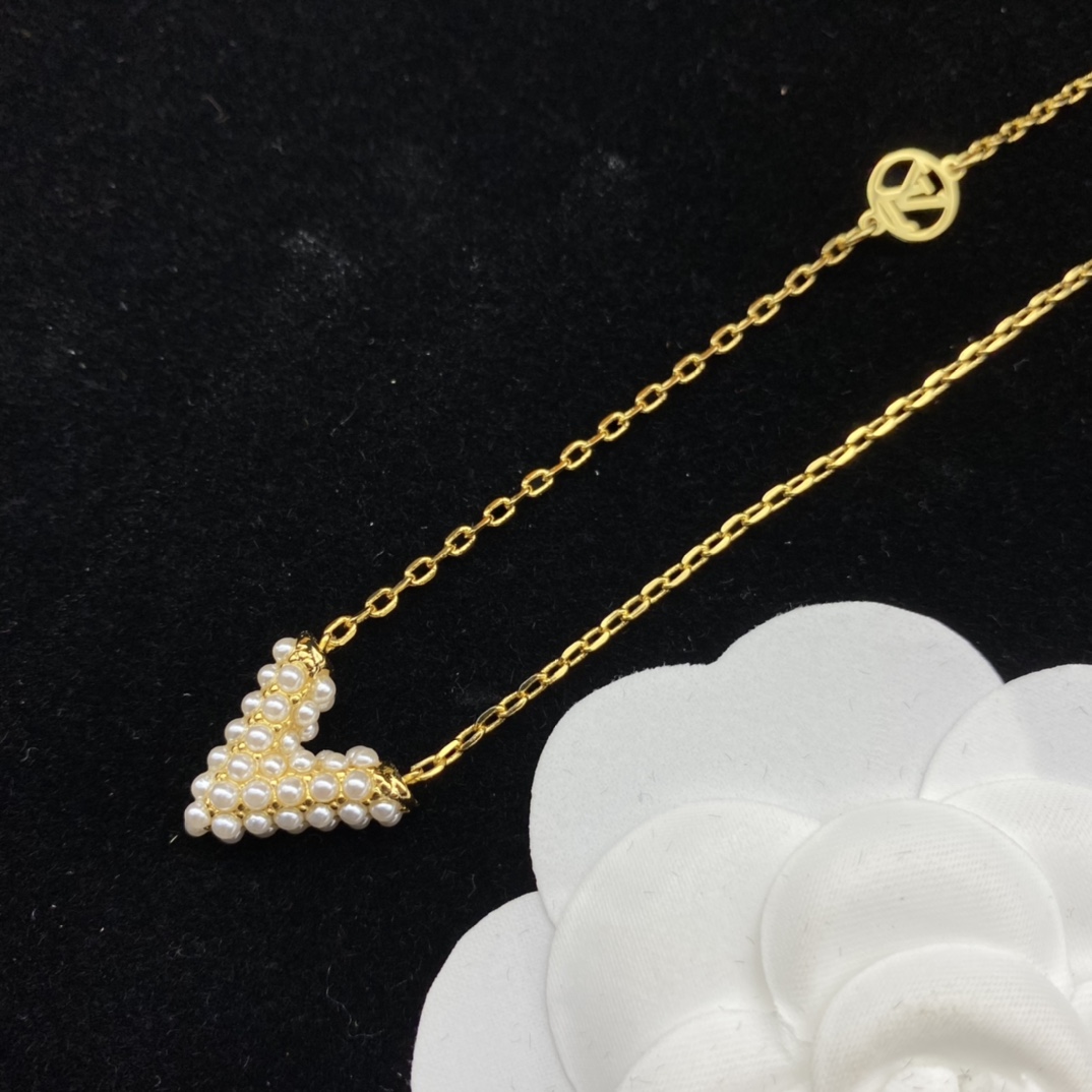 Louis Vuitton Jewelry Bracelets letter V Pearl temperament retro - PONI - Image 2