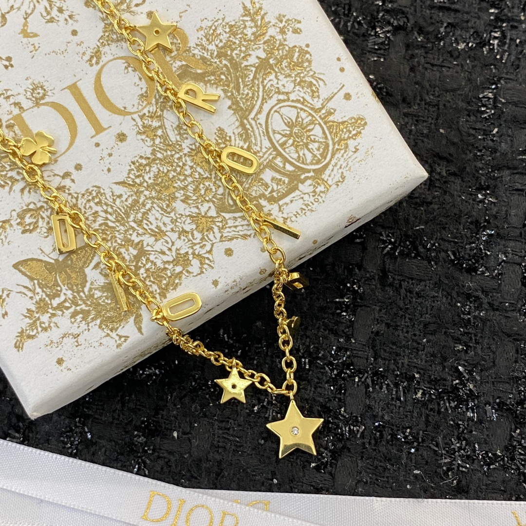 Dior Jewelry Necklace letter tassel necklace - PONI - Image 6