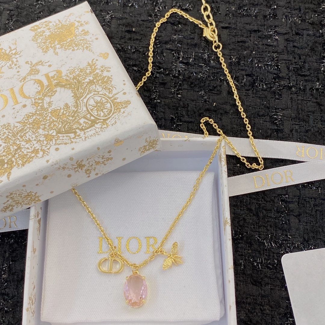 Dior Jewelry Necklace DIOR Pink Crystal Necklace - PONI - Image 3
