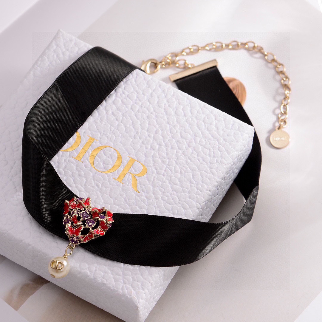 Dior Jewelry Necklace Pearl clavicle chain - PONI