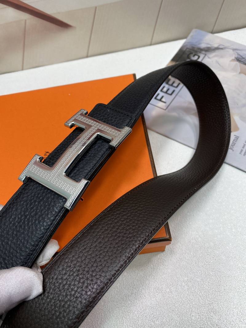 Hermes H Striee Belt Buckle Reversible Black For Women, Women Belt - Image 2