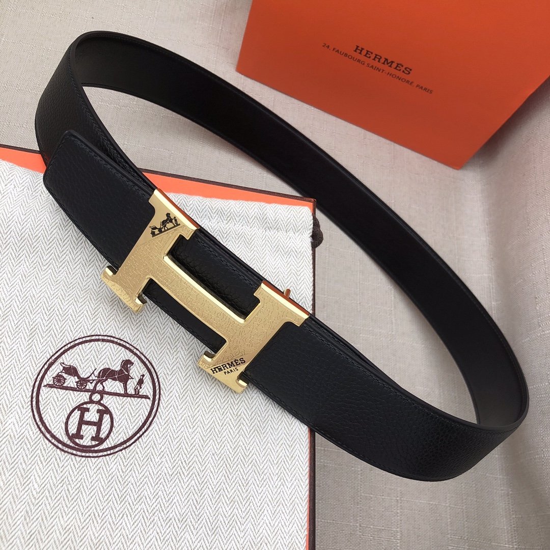 Hermes H Belt Buckle Reversible Black For Women, Women Belt #2 - Image 7