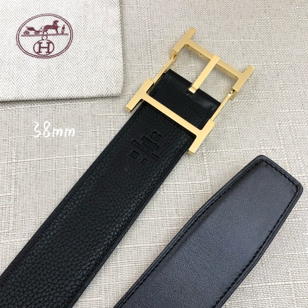 Hermes H Belt Buckle Reversible Black For Women, Women Belt #6 - Image 5