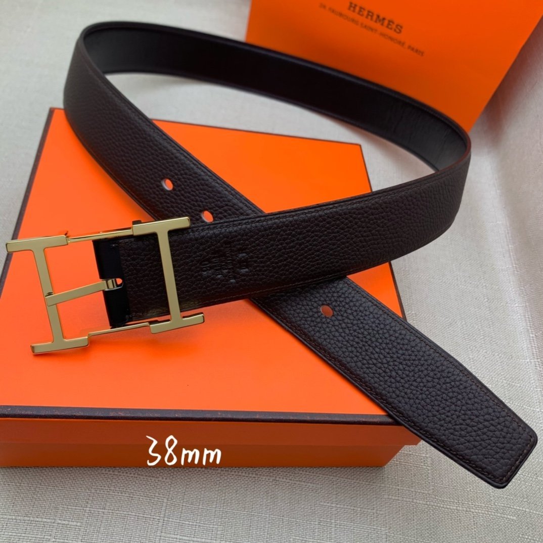 Hermes H Belt Buckle Reversible Black For Women, Women Belt #6 - Image 3
