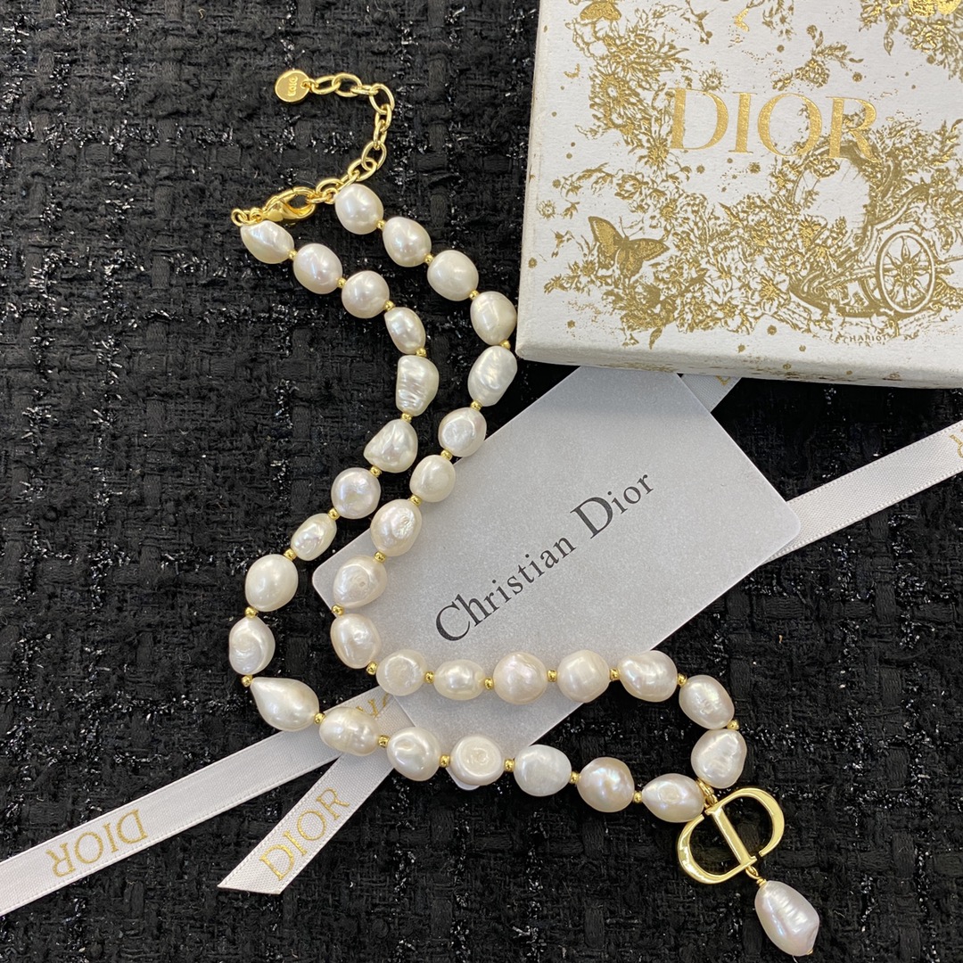 Dior Jewelry Necklace CD Natural Baroque Pearl Necklace - PONI - Image 4