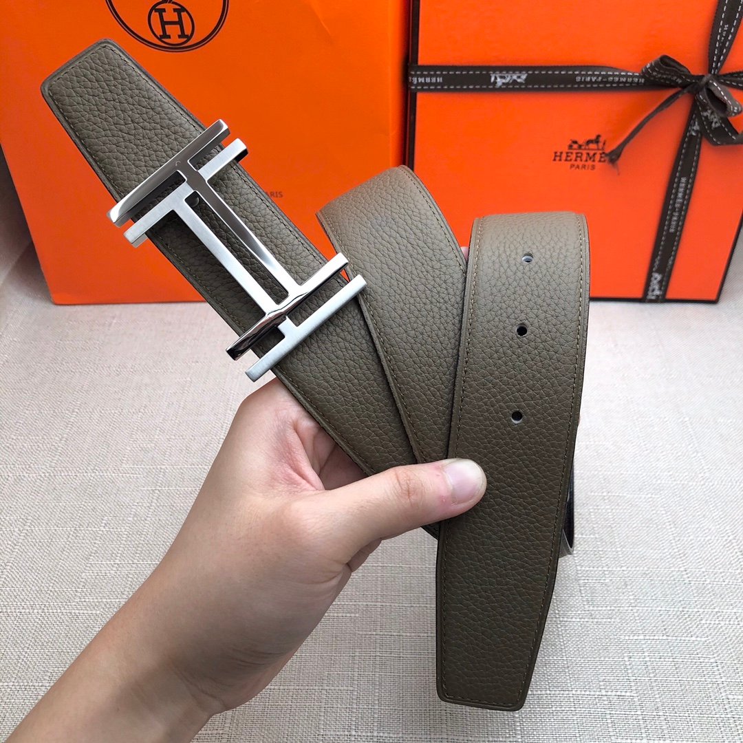 Hermes H Belt Buckle Reversible Brown For Women, Women Belt #8