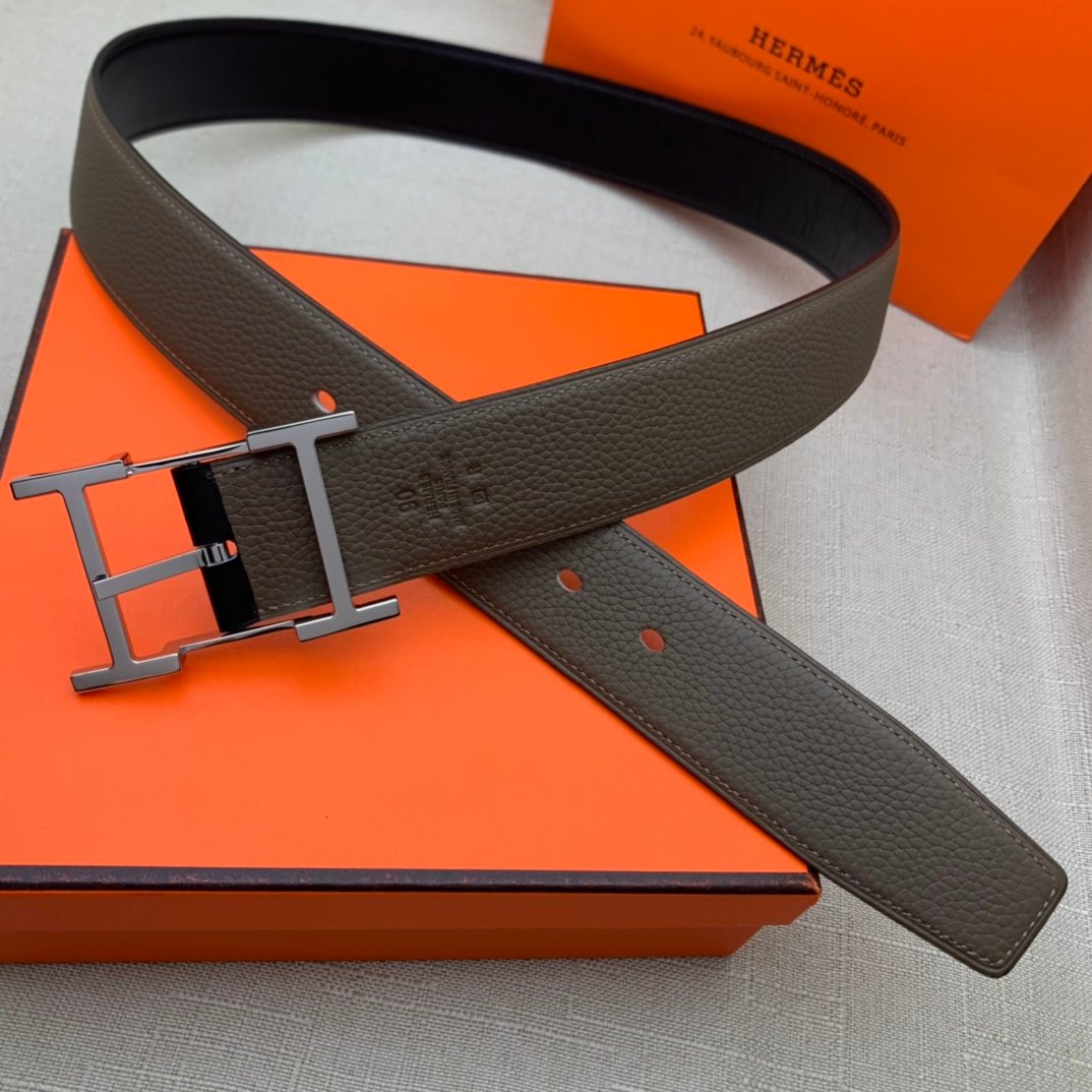 Hermes H Belt Buckle Reversible Brown For Women, Women Belt #2