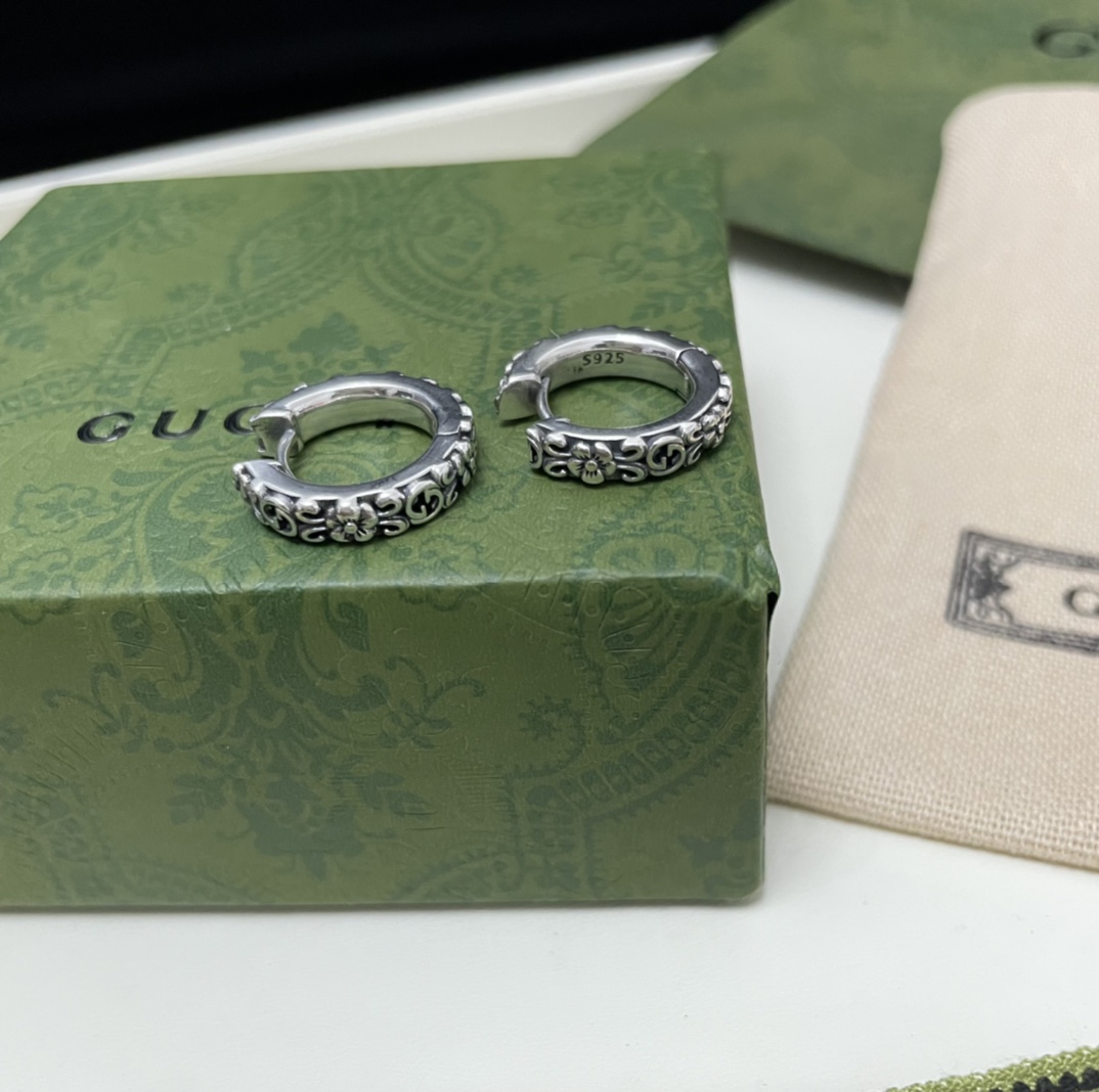 Gucci Jewelry Earring interlocking double G flower earrings