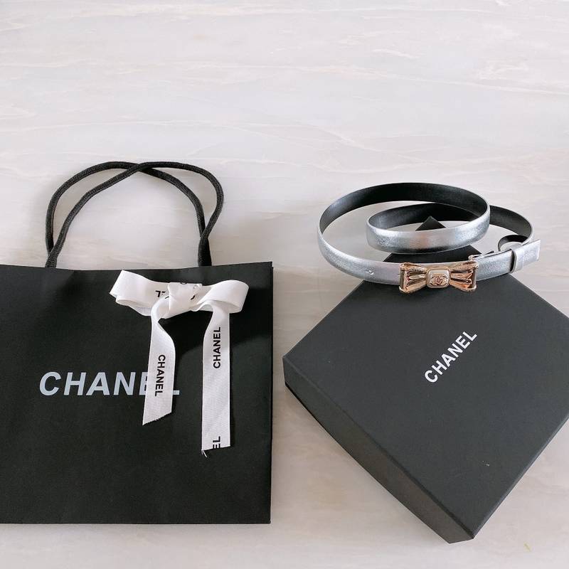 Chanel Belt With Ribbon Buckle Silver Women Belt #2 - Image 2