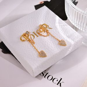 Alternative view of Dior Jewelry Earring Full Diamond Hearts - SUPER-MIRROR