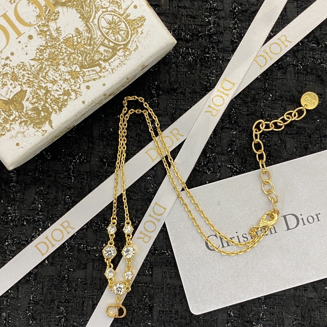 Dior Jewelry Necklace seven-star diamond letter pendant design - PONI - Image 5