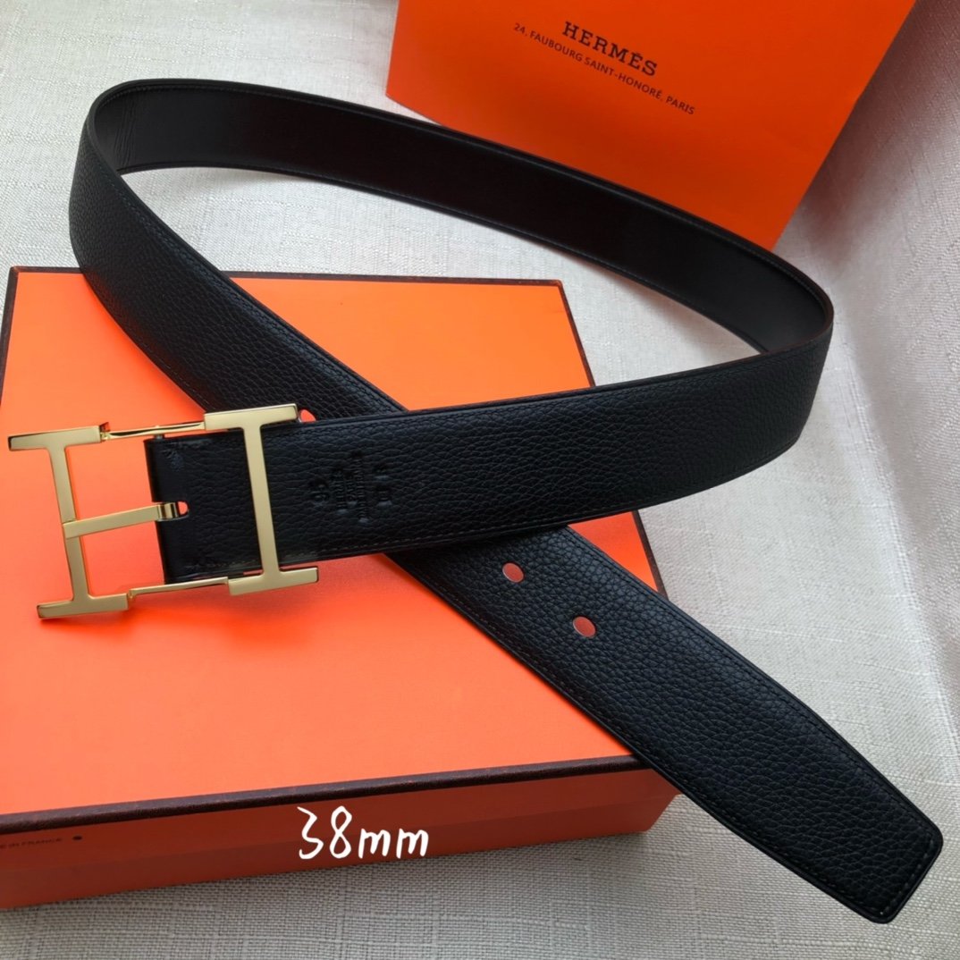 Hermes H Belt Buckle Reversible Black For Women, Women Belt #6