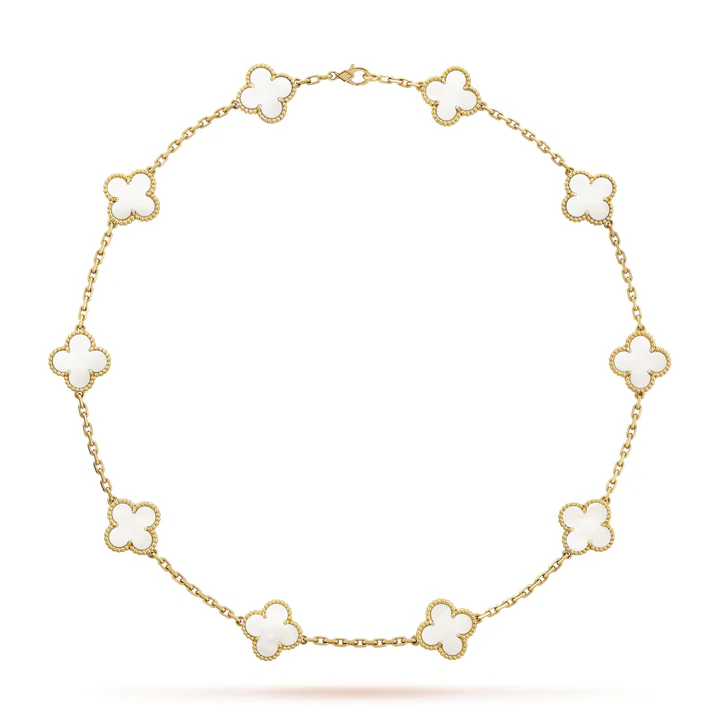 Clover Leaf Necklace,925 Silver, 18k Gold Plated,10 Motifs - PONI - Image 3