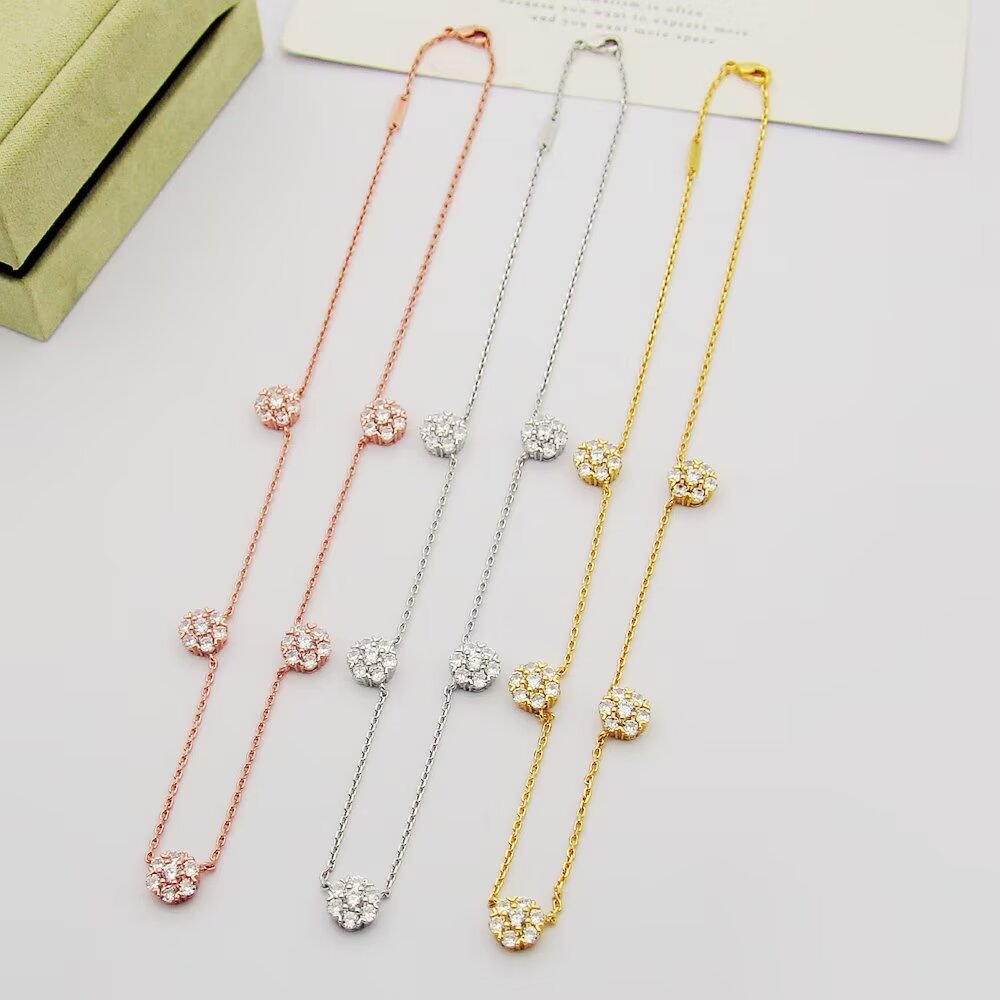 Van Cleef & Arpels Jewelry Necklace Flower necklace - SUPER-MIRROR