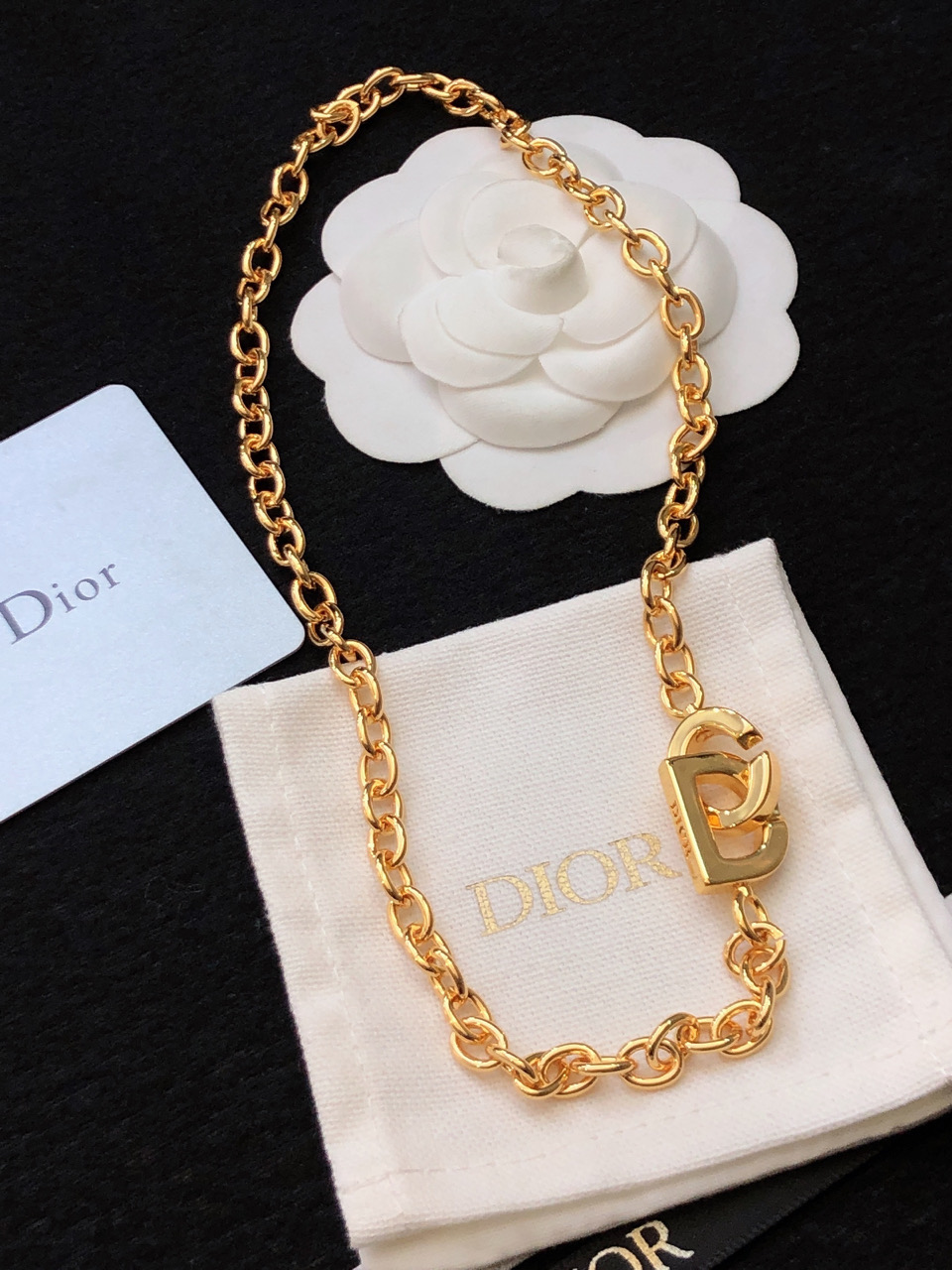 Dior Jewelry Necklace Gold Pendant - PONI