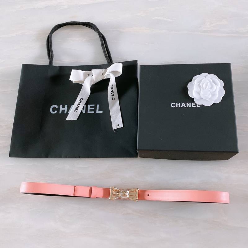 Chanel Belt With Ribbon Buckle Pink Women Belt - Image 3