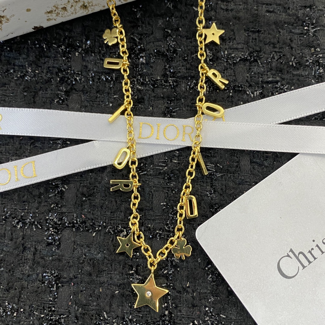 Dior Jewelry Necklace letter tassel necklace - PONI - Image 5
