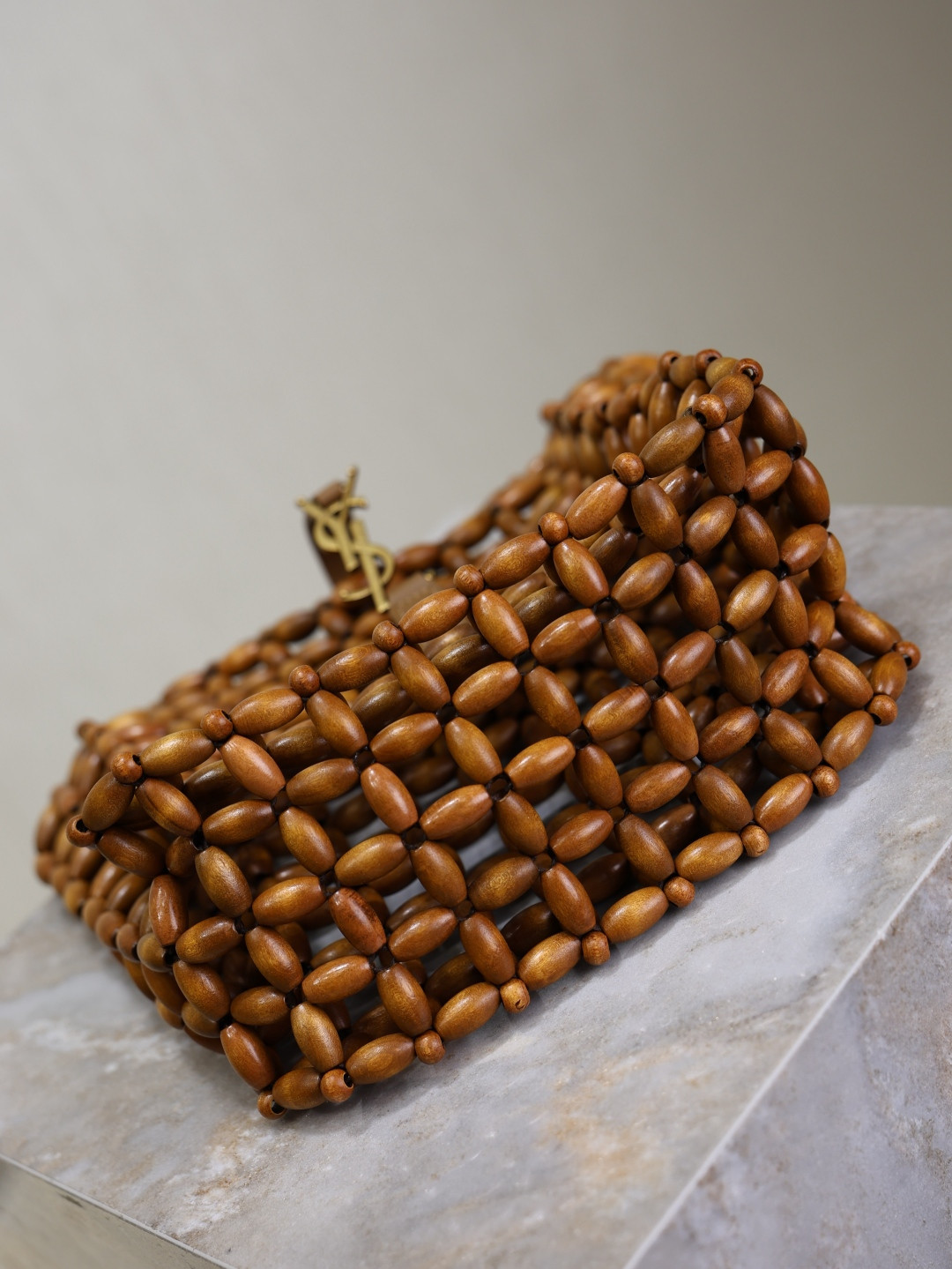 YSL LE 5 À 7 wood beads 23x22x8.5cm - Image 6