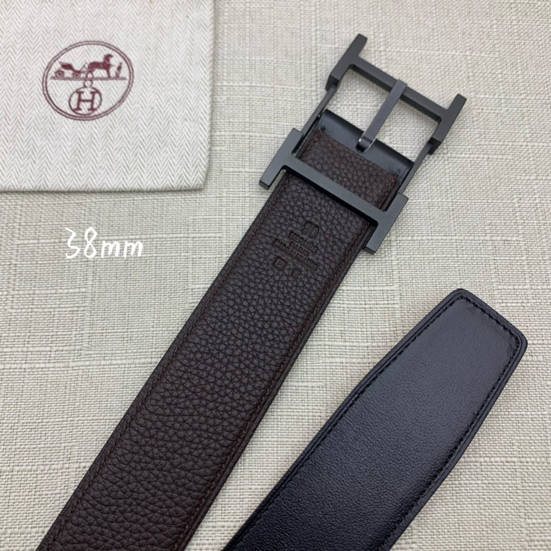 Hermes H Belt Buckle Reversible Black For Women, Women Belt #5 - Image 3