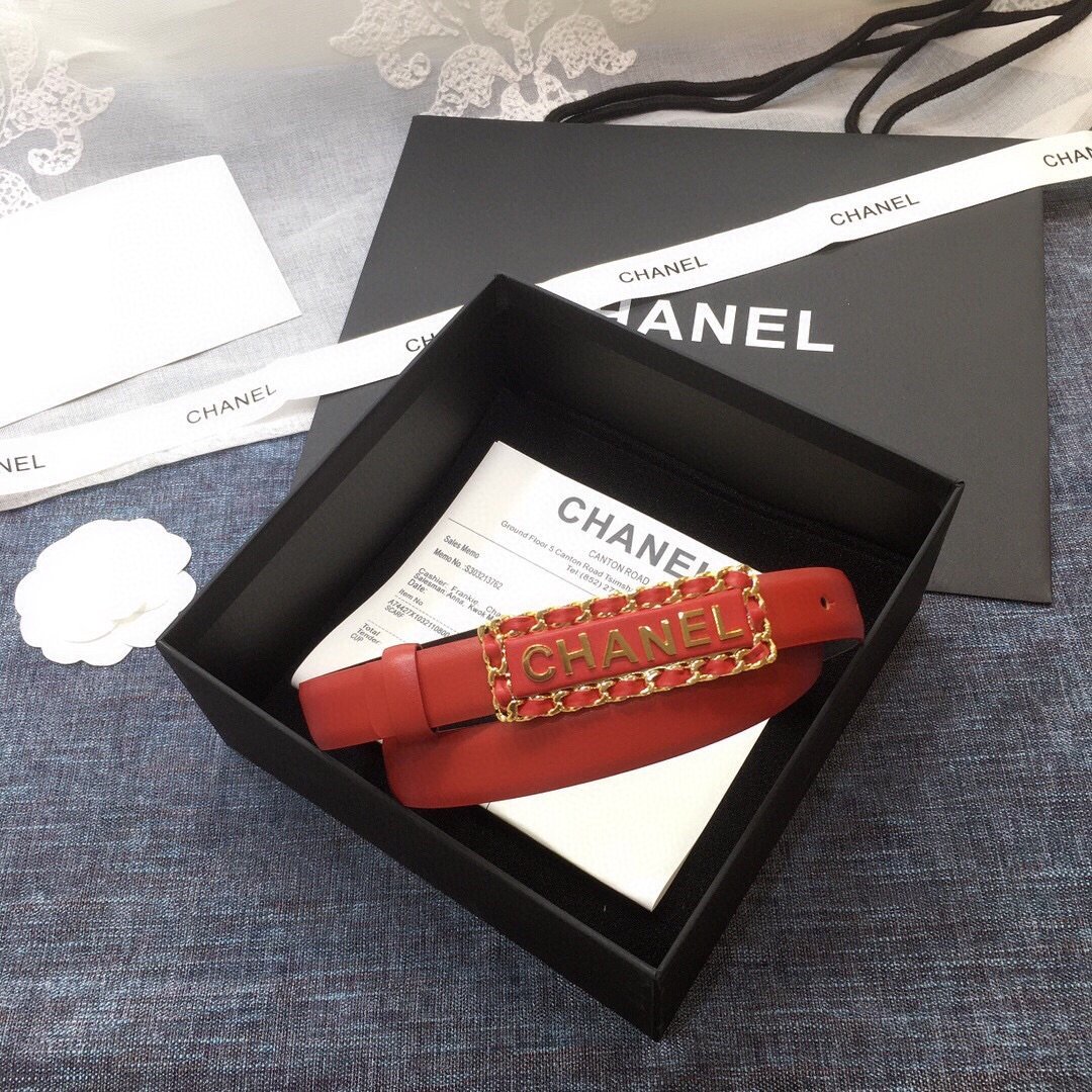 Chanel Belt With Chanel Signature Orange with Gold-Toned Hardware Women Belt - Image 3