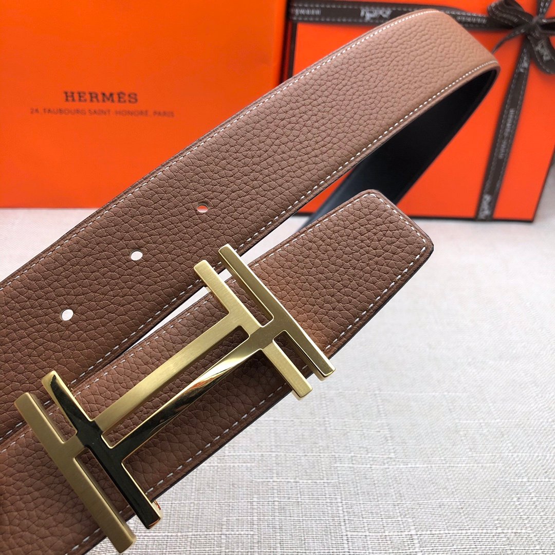 Hermes H Belt Buckle Reversible Brown For Women, Women Belt #15