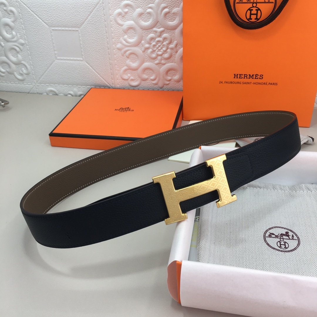 Hermes H Belt Buckle Reversible Black For Women, Women Belt #16 - Image 3