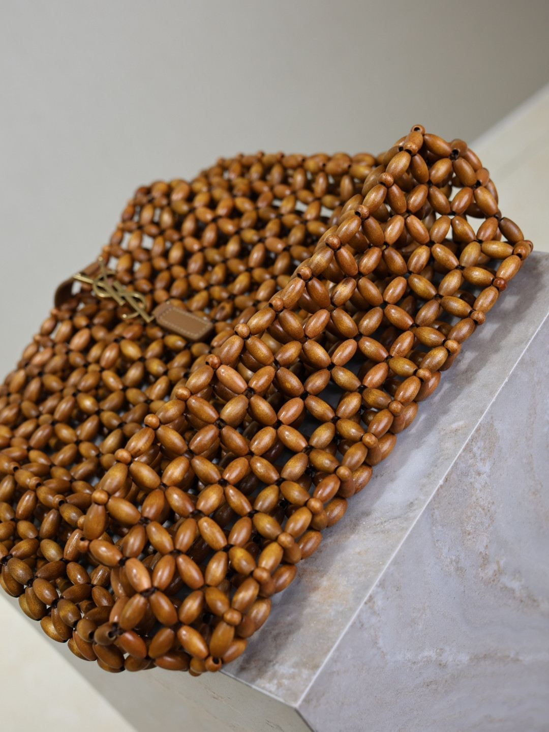 YSL LE 5 À 7 large in wood beads 30x35x10cm - Image 7