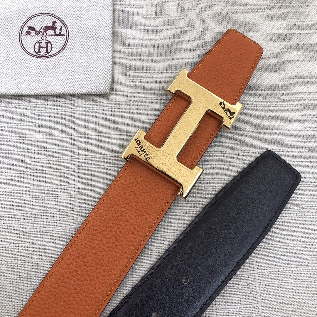 Hermes H Belt Buckle Reversible Brown For Women, Women Belt #14 - Image 3
