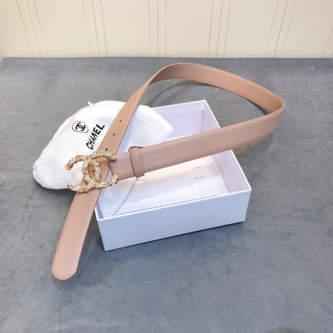 Chanel Belt With Double C Buckle Beige Women Belt #2