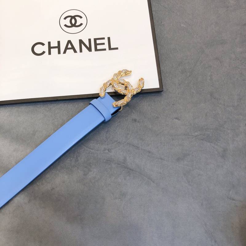 Chanel Belt With Double C Buckle Blue Women Belt - Image 4