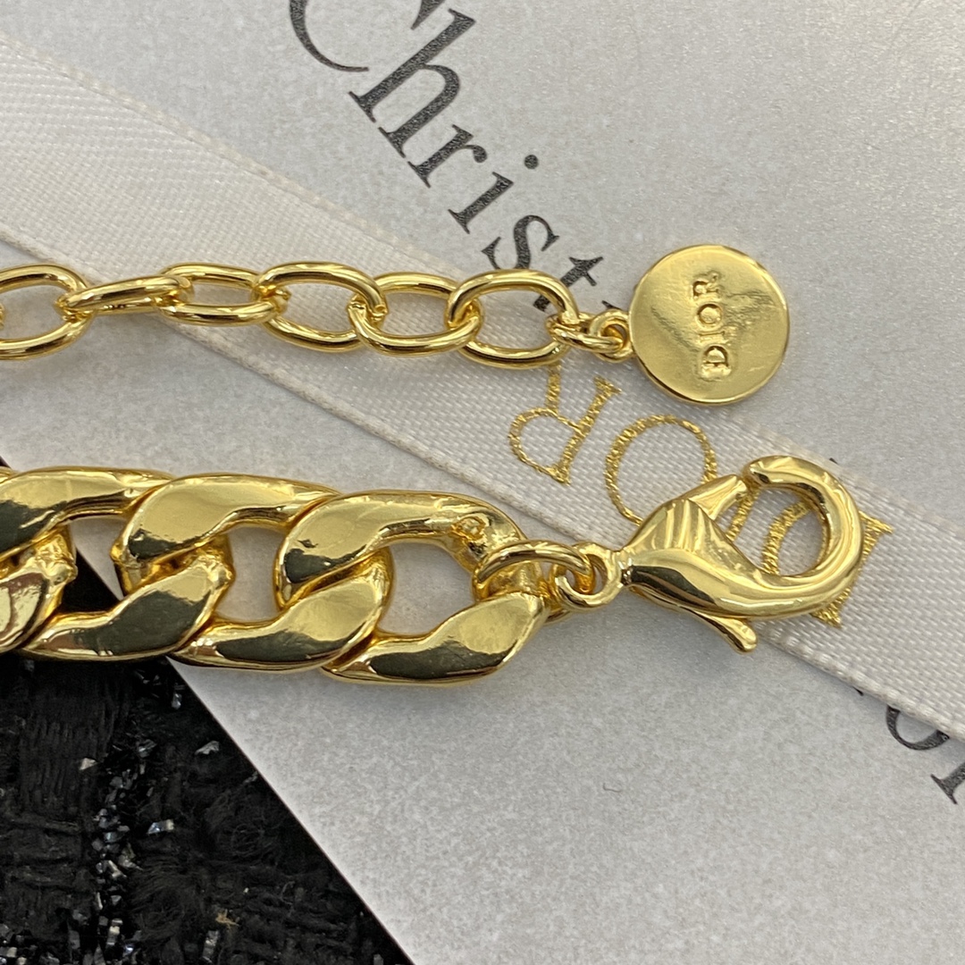 Dior Jewelry Necklace metal CD letter clavicle chain - PONI - Image 8