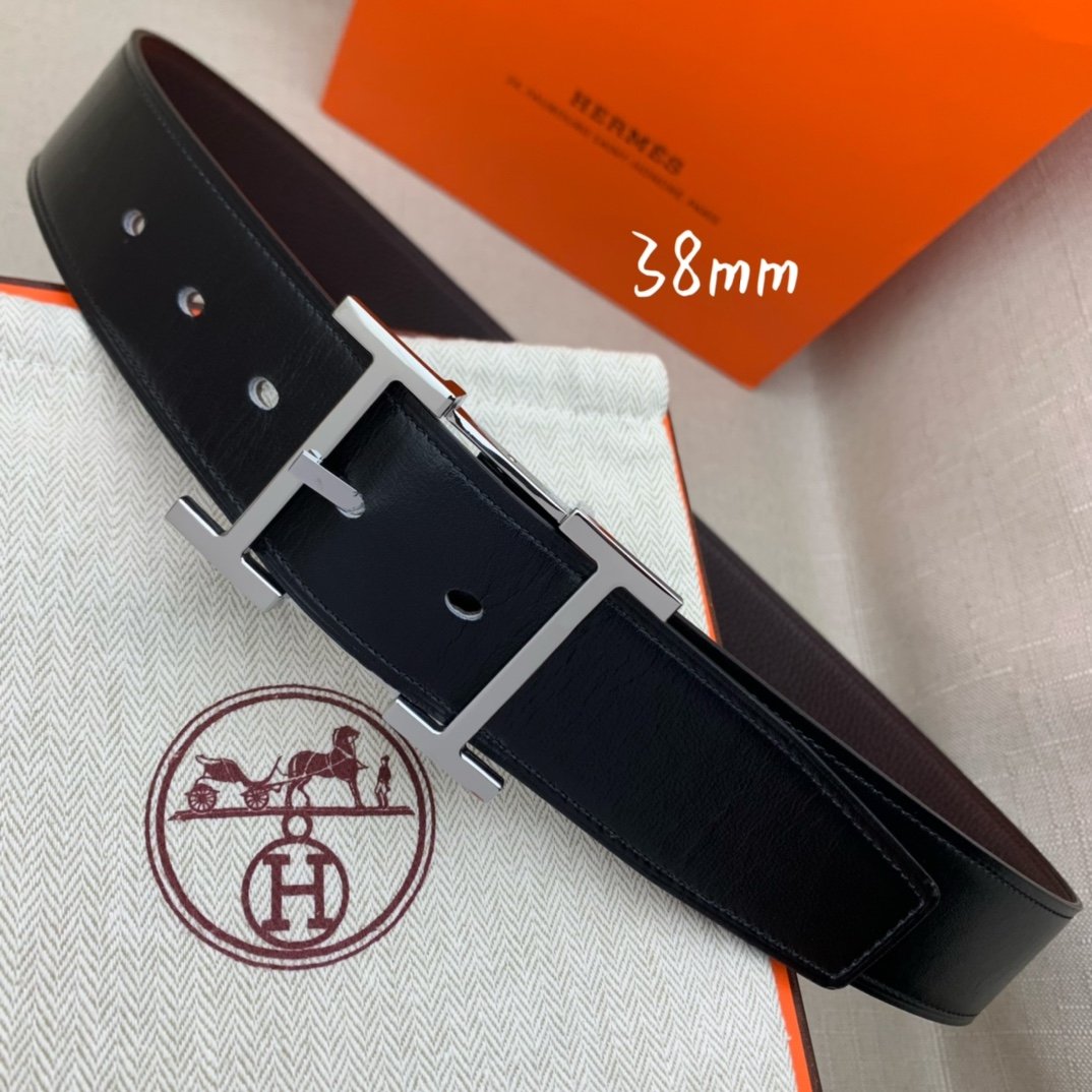 Hermes H Belt Buckle Reversible Black For Women, Women Belt #12 - Image 3