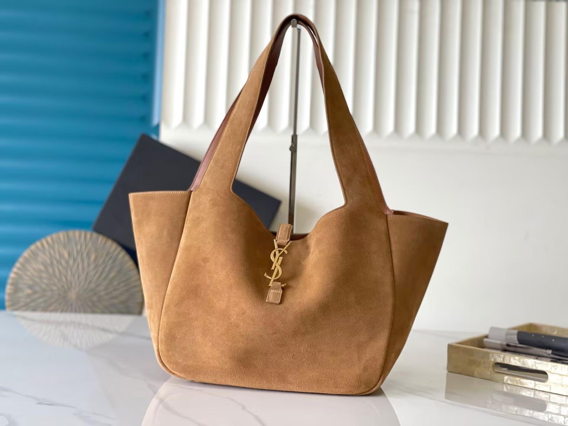 YSL le 5 À 7 bea in suede 50*28*18cm #2