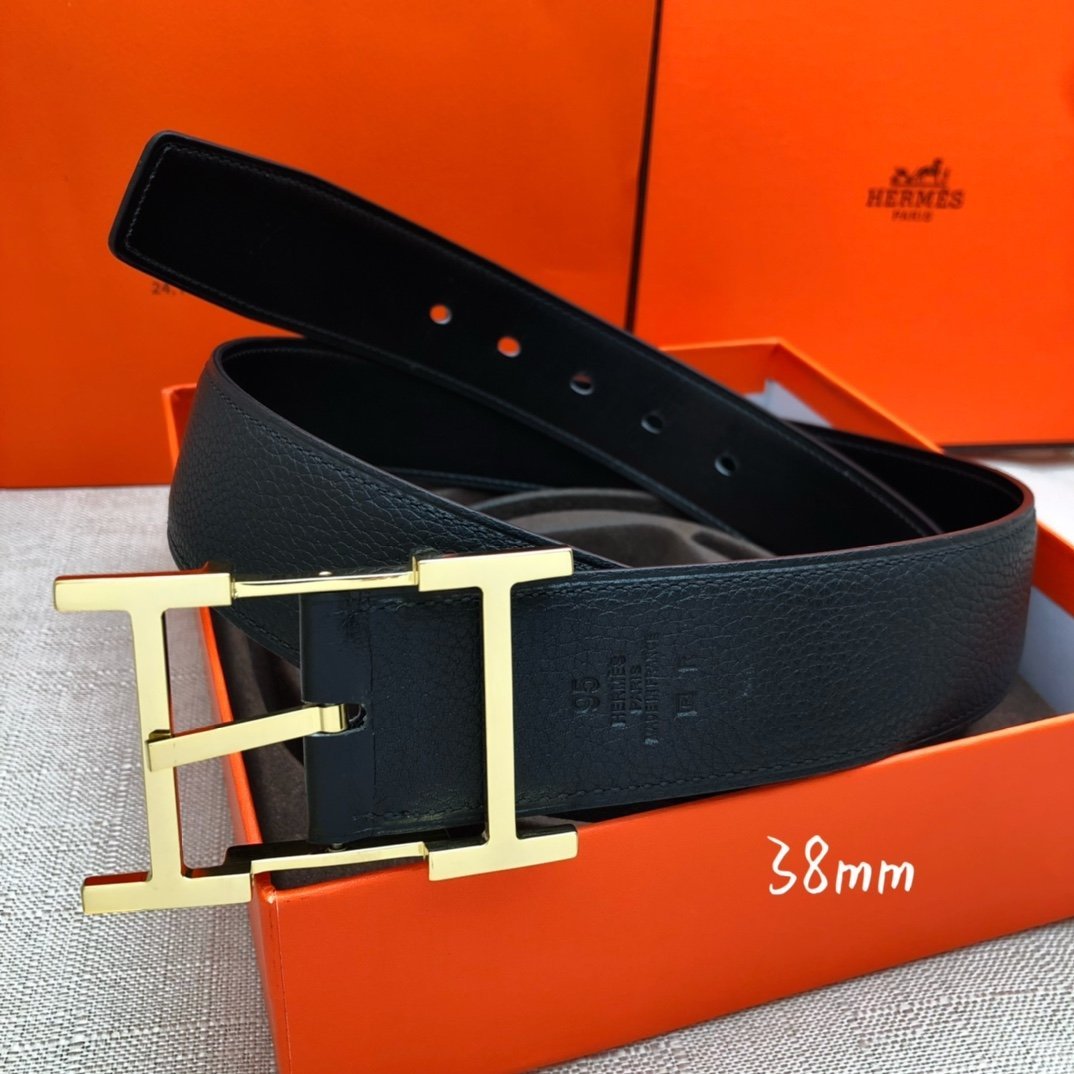 Hermes H Belt Buckle Reversible Black For Women, Women Belt #6 - Image 6