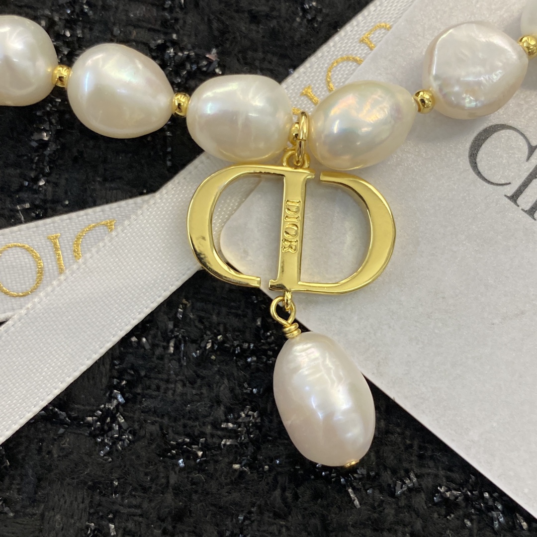 Dior Jewelry Necklace CD Natural Baroque Pearl Necklace - PONI - Image 8