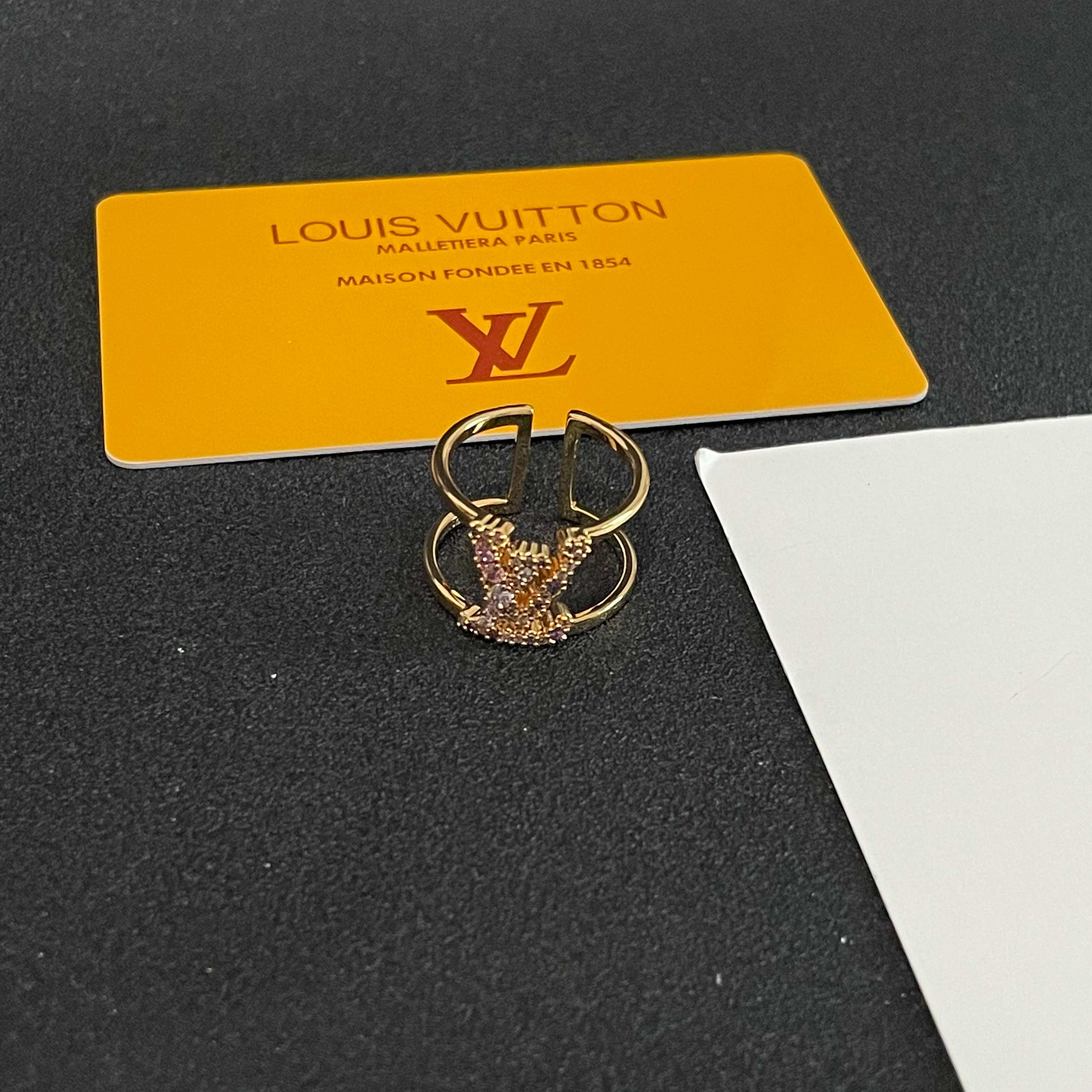 Louis Vuitton Jewelry Rings hollow LOGO series modeling ring - SUPER-MIRROR