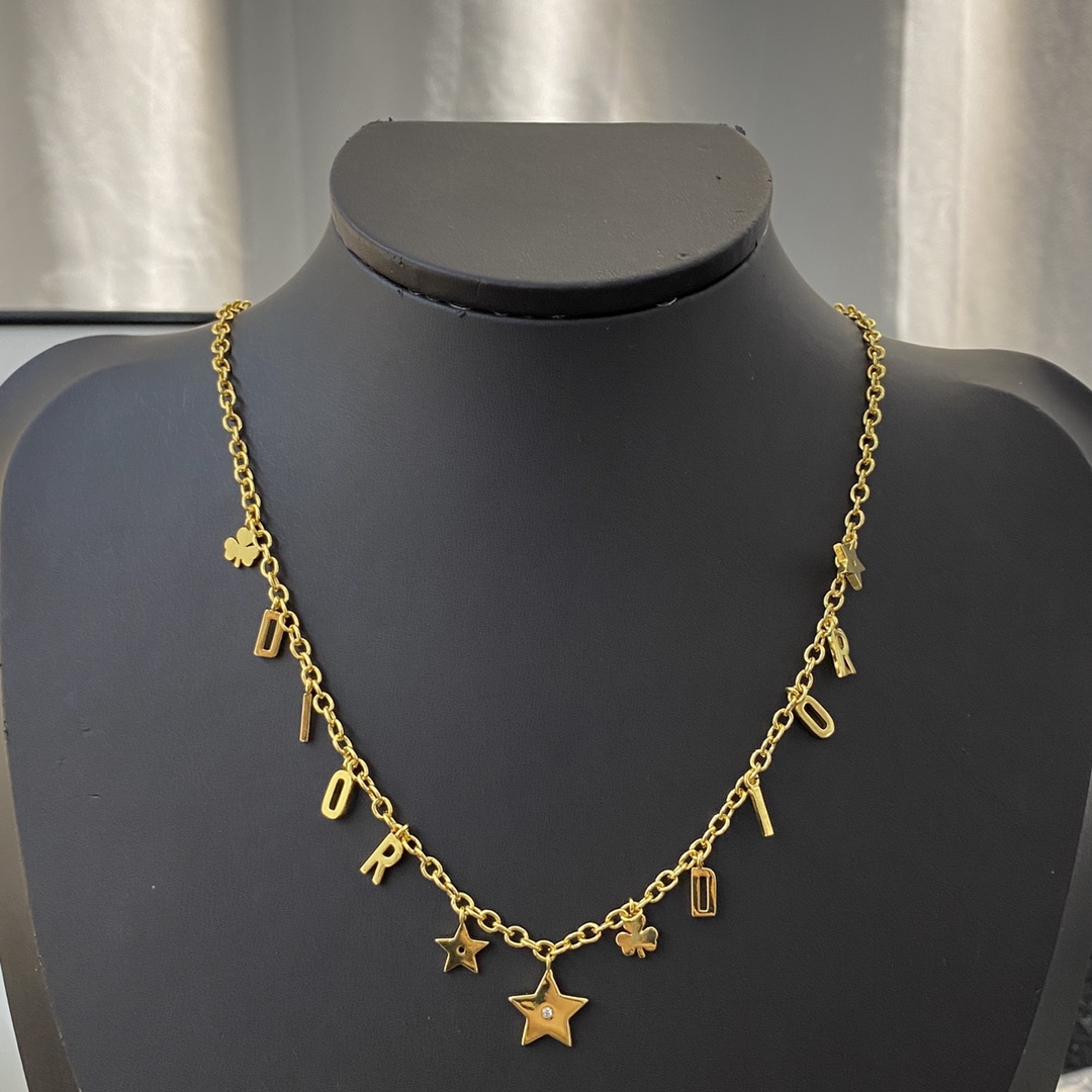 Dior Jewelry Necklace letter tassel necklace - PONI