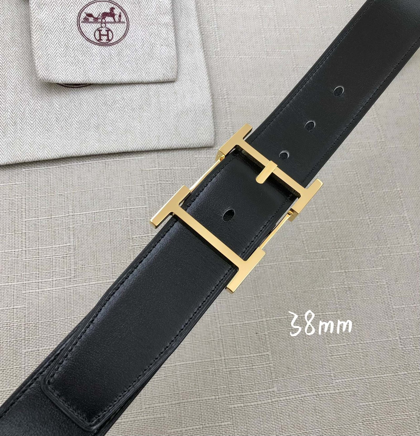 Hermes H Belt Buckle Reversible Black For Women, Women Belt #7 - Image 7