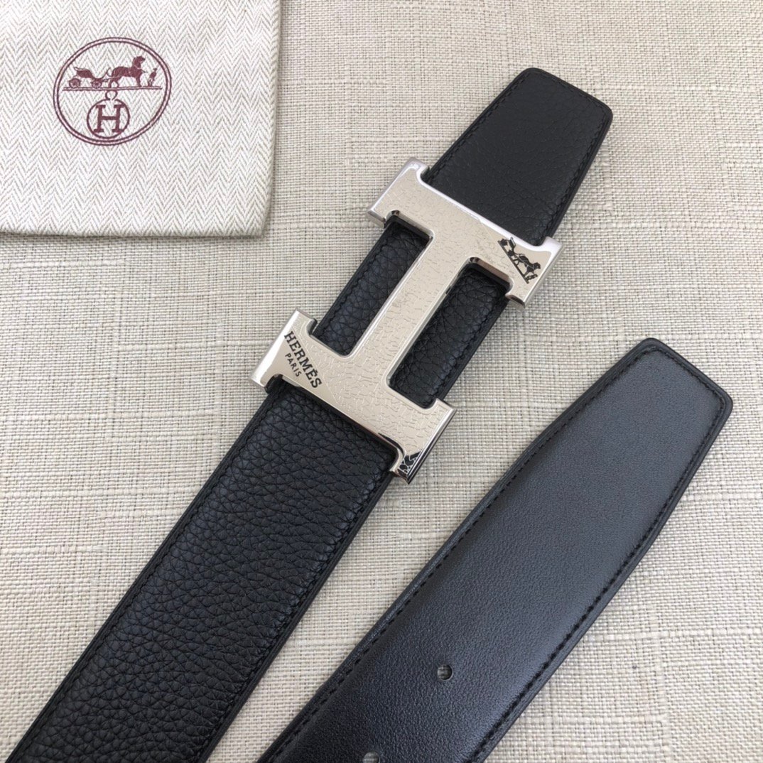 Hermes H Belt Buckle Reversible Black For Women, Women Belt #8 - Image 5