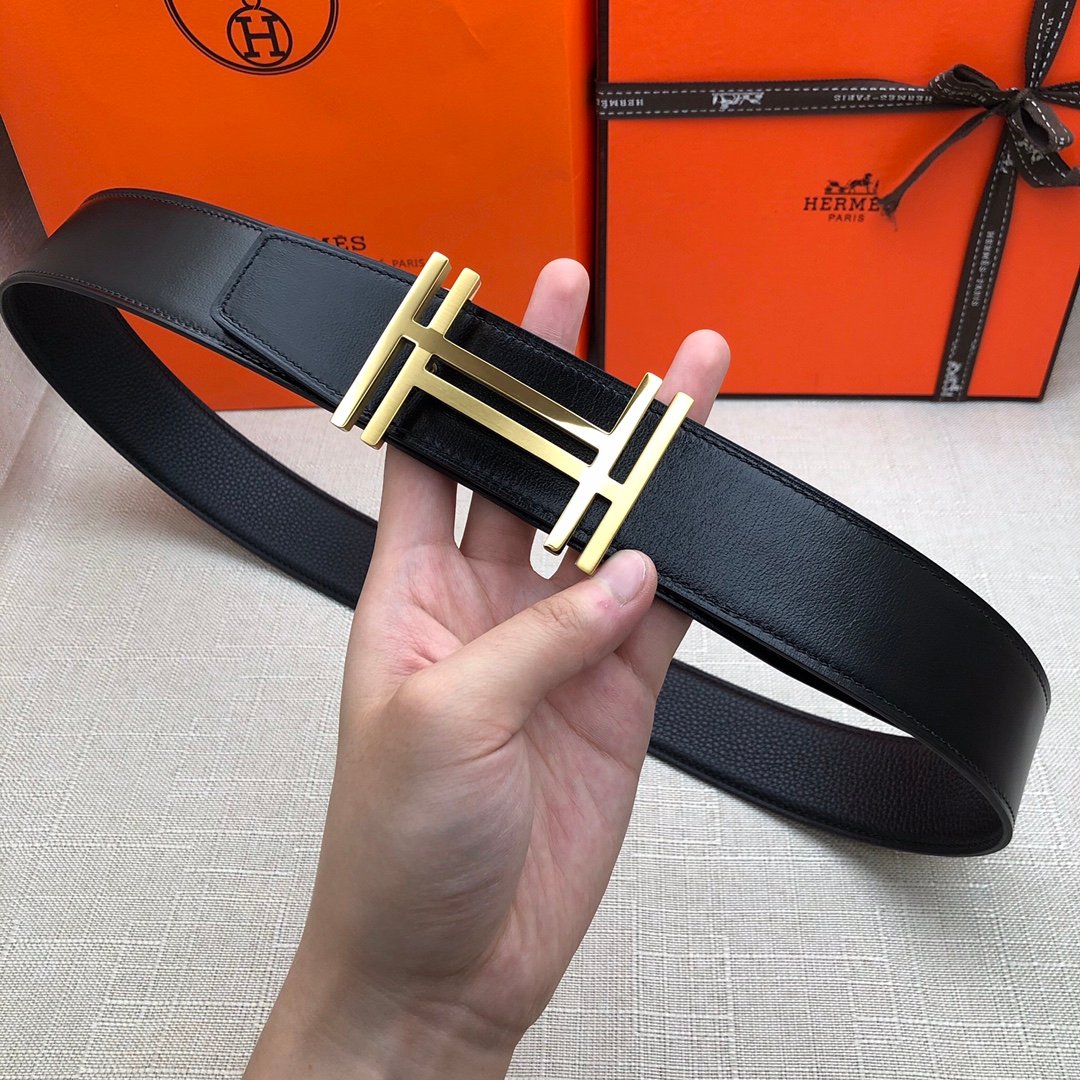 Hermes H Belt Buckle Reversible Black For Women, Women Belt #11 - Image 2