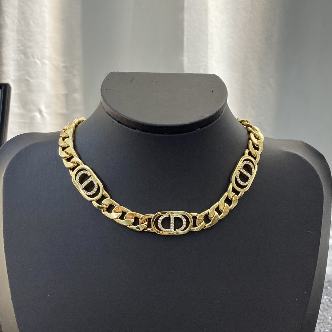 Dior Jewelry Necklace metal CD letter clavicle chain - PONI