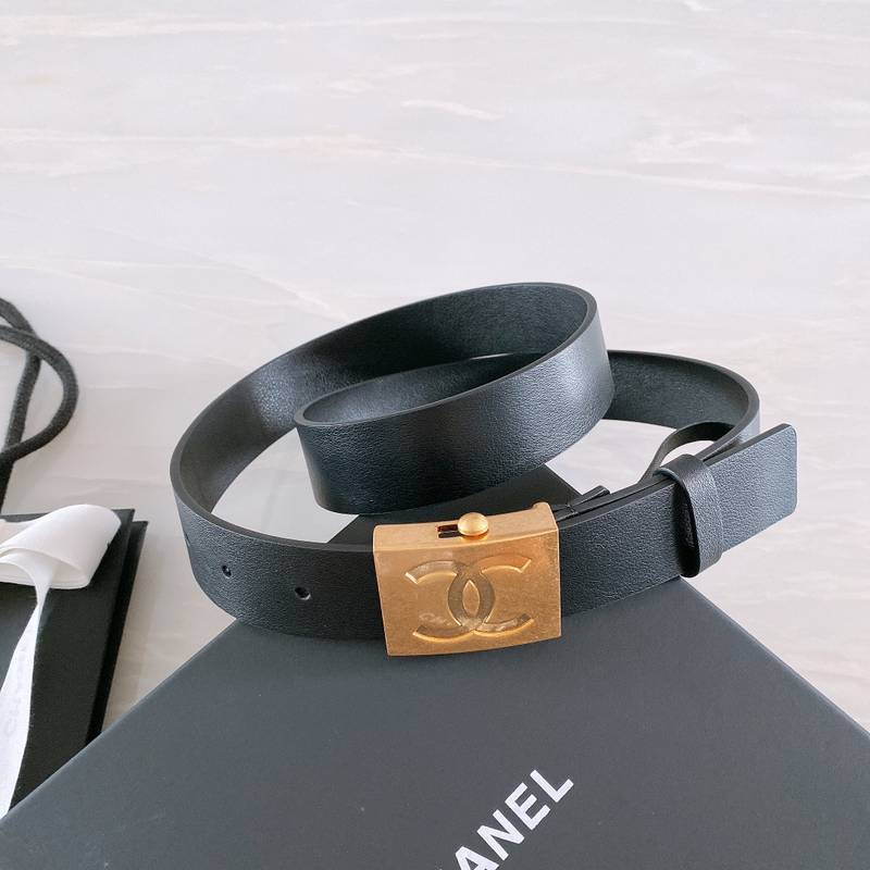 Chanel Belt With Ribbon Buckle Black Women Belt #1 - Image 4