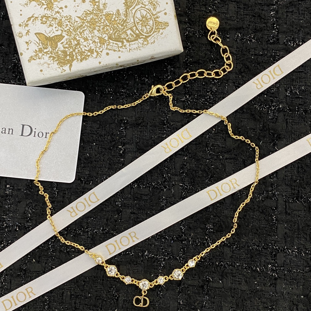 Dior Jewelry Necklace seven-star diamond letter pendant design - PONI - Image 2