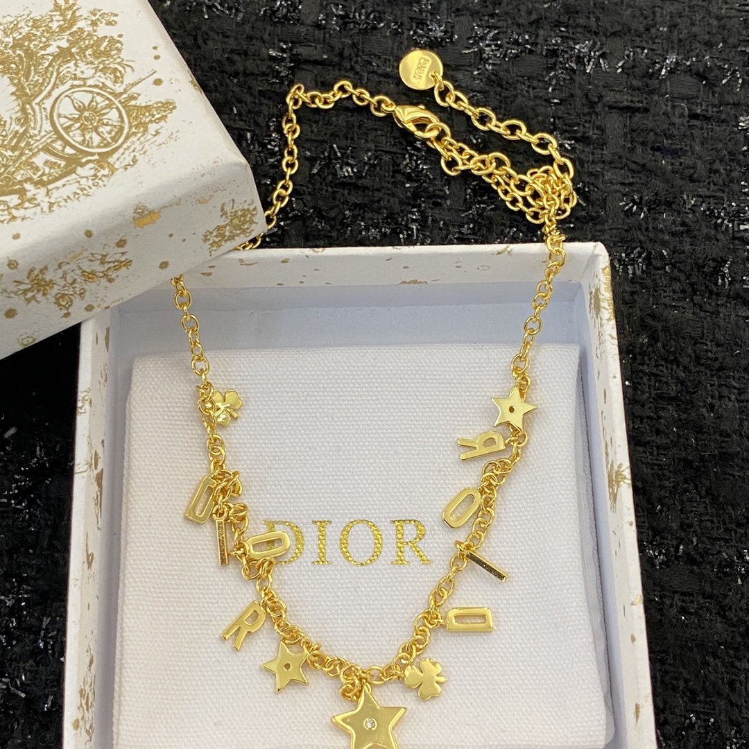 Dior Jewelry Necklace letter tassel necklace - PONI - Image 3