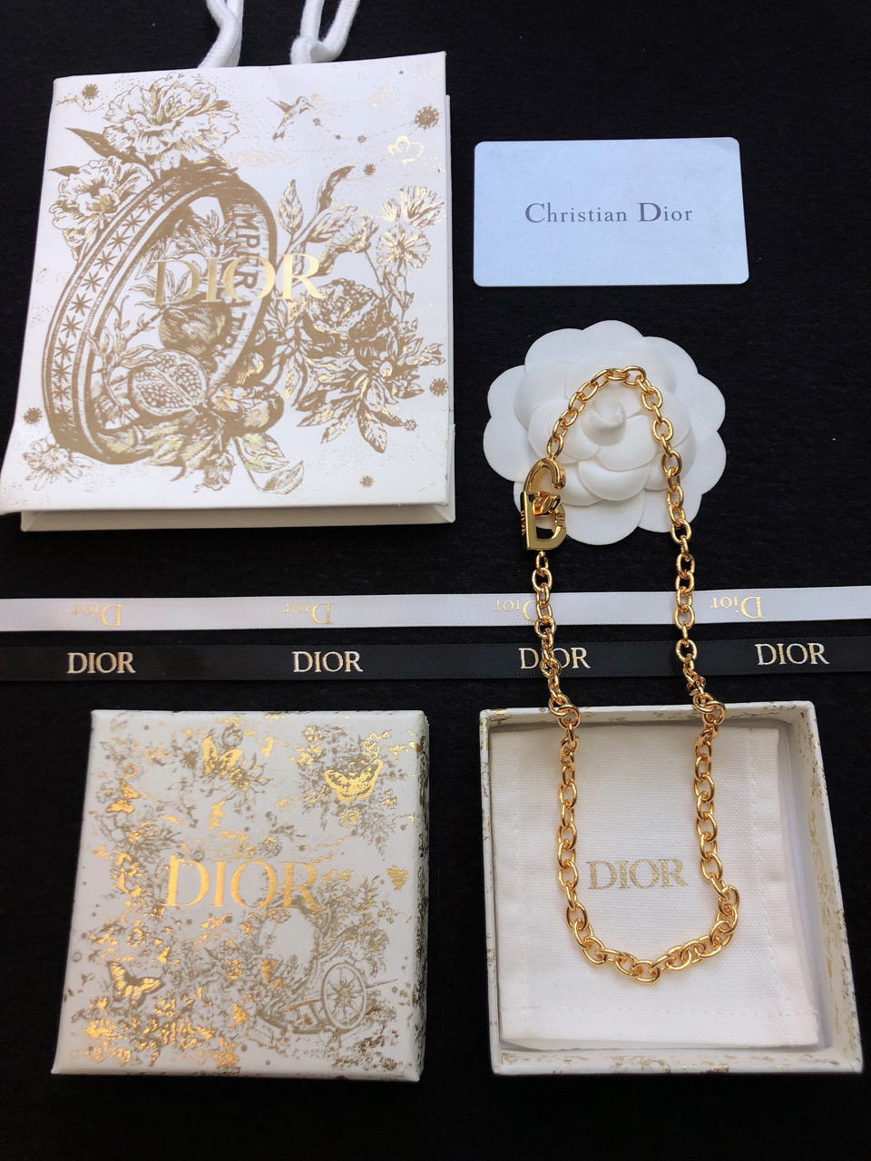 Dior Jewelry Necklace Gold Pendant - PONI - Image 2