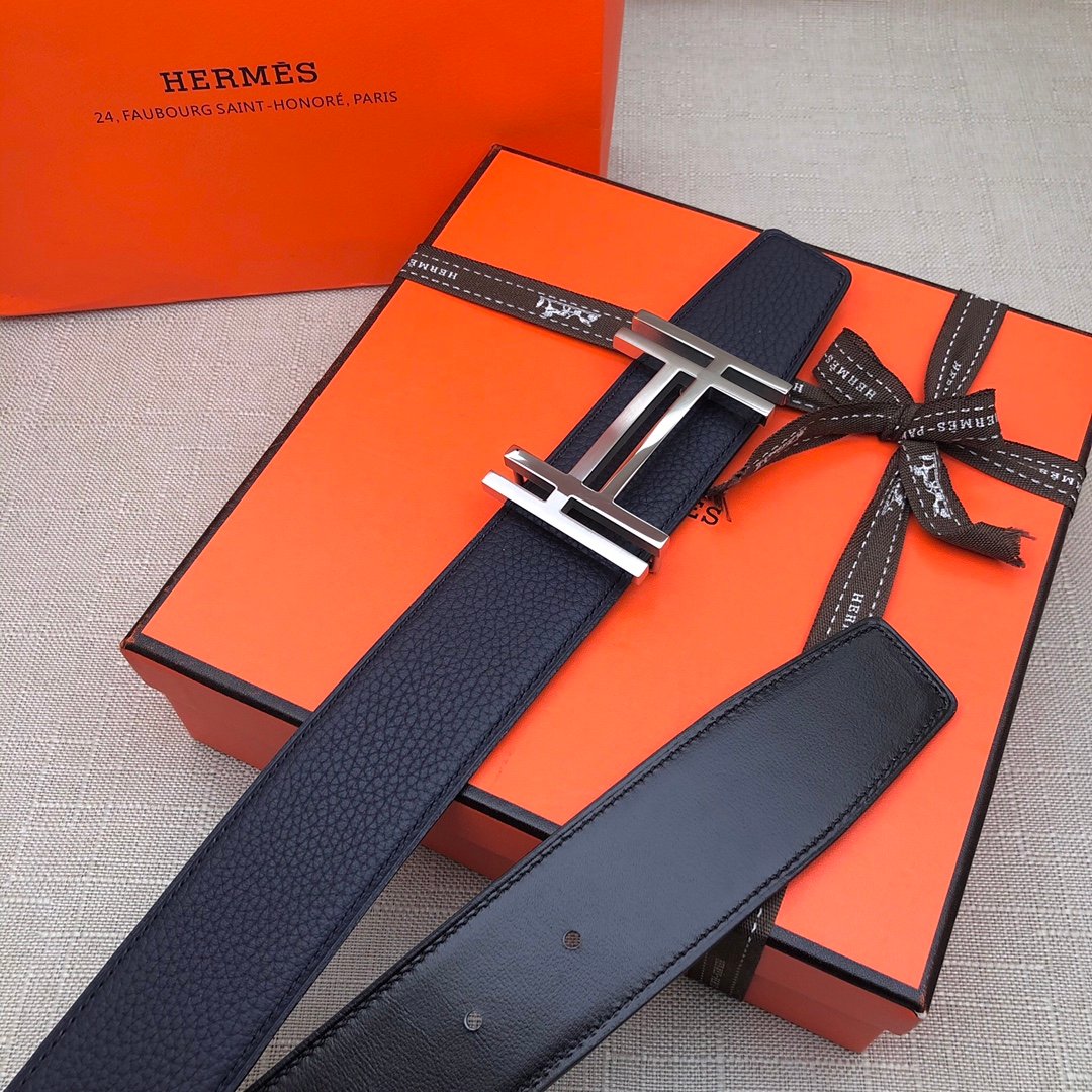 Hermes H Belt Buckle Reversible Black For Women, Women Belt #15 - Image 5